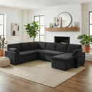 Convertible U-Shaped Sectional Sofa Bed With Reversible Chaise by HouseOfZazla