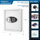48 Keys, Key Cabinet Digital Keypad Wall Safe - White by HouseOfZazla