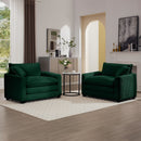Modern Classic Fabric Single Chair Deep Seat Sofa With Pillow