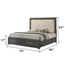 Colorado - Bed With Upholstered LED Headboard by HouseOfZazla