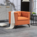 Accent Chair Living Room Chairs Single Sofa Chair,Arm Chairs with Linen Fabric, Mid Century Accent Arm Chairs Comfy Reading Lounge Club Armchair for Bedroom Office Study