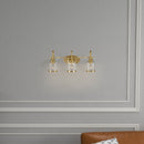 3 Lights Brush Vanity Light - Clear / Gold by HouseOfZazla