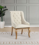 Brockway Upholstered Arm Chair Barley Brown (Set of 2)