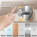 2-Pack: Strong Suction Cup Hooks – Silver Brushed Stainless Steel, No Drilling Required