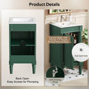 French Style Bathroom Cabinet With Sink, Adjustable Shelf