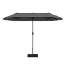 13FT Double-sided Patio Twin Table Umbrella with Crank Handle-Tan by LJGDeals