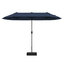 13FT Double-sided Patio Twin Table Umbrella with Crank Handle-Tan by LJGDeals
