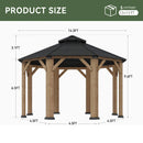 [13X13FT] Alora Premium All-Weather Octagonal Double Hardtop Cedar Wood Gazebo (SAK42795) by SAKSBY WHOLESALE