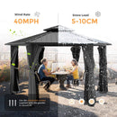 [13X15FT] Alora Hardtop Hexagonal Gazebo With Curtains And Netting [No Furniture] (SAK60713) by SAKSBY WHOLESALE