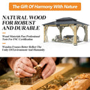 [13X15FT] Alora Outdoor Wooden Double-Top Gazebo With Curtains (SAK60781) by SAKSBY WHOLESALE