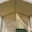 [13X19FT] Extra Large Heavy-Duty Outdoor Four Seasons Glamping Canvas Bell Yurt Tent (SAK45688)