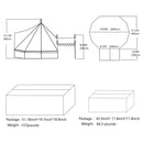 [13X19FT] Extra Large Heavy-Duty Outdoor Four Seasons Glamping Canvas Bell Yurt Tent (SAK45688)