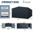 [13X20FT] Alora Extra-Large Premium Weather-Resistant Outdoor Multi-Purpose Utility Storage Shed (SAK84920) by SAKSBY WHOLESALE