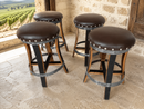 Whiskey & Wine Barrel DIY Bistro Kit — Table Top, Foot Rail & Stools