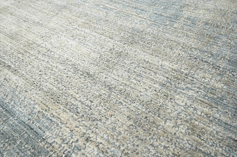 6x9 Gray, Beige Hand Knotted Hand Made 100% Wool Modern & Contemporary Oriental Area Rug