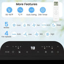 14000 BTU Inverter Portable Air Conditioner 3 in 1 Wifi Enabled AC Unit-White by LJGDeals