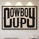 Cowboy Up Western Print in Black Ink