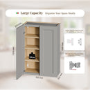 Gray Shaker Solid Wood Wall Cabinet with Soft-Close Doors by HouseOfZazla