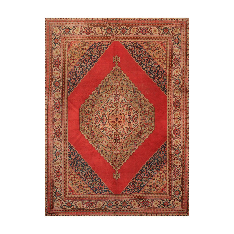 8'10" x 11'8" Hand Knotted 100% Wool Turkish Ferahan Oriental Area Rug Orange