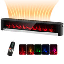 1400W Electric Baseboard Heater with Realistic Multicolor Flame-Black by DirectDeals