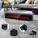 1400W Electric Baseboard Heater with Realistic Multicolor Flame-Black by DirectDeals