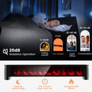 1400W Electric Baseboard Heater with Realistic Multicolor Flame-Black by DirectDeals