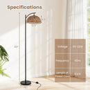 Arc Floor Lamp 63 Inches Tall Pole Lamp with Hanging Lampshade-Black by LJGDeals
