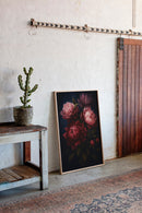 Crimson Peonies in Midnight Bloom