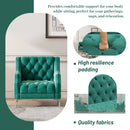 78" Modern Sofa Dutch Plush Upholstered Sofa with Metal Legs, Button Tufted Back Green