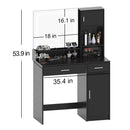 Vanity Desk With Mirror And LED Light Strip, Dressing Table With Large Drawer, 3 Level Storage Dresser & 3 Lighting Modes Adjustable Brightness, Suitable For Bedroom by Unique Piece Furniture