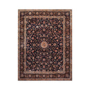9' x 12'6" Hand Knotted Wool Kashaan Traditional 200 KPSI Oriental Area Rug Navy