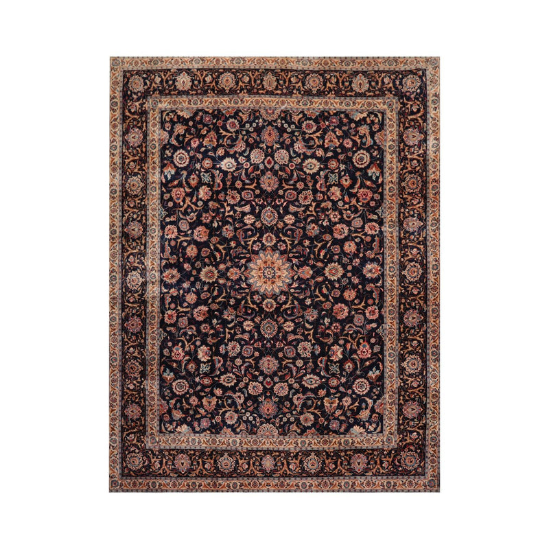 9' x 12'6" Hand Knotted Wool Kashaan Traditional 200 KPSI Oriental Area Rug Navy