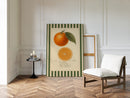 Vintage Orange Slice Botanical Study