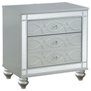 Arabesque - 4 Piece Queen Bedroom Set With LED Headboard - Silver by HouseOfZazla