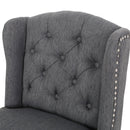 Vienna Fabric Tufted Counter Stool With Nailhead Accents (Set of 2) by HouseOfZazla