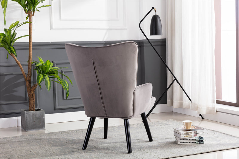 Accent chair Living Room/Bed Room, Modern Leisure Chair Silver Grey