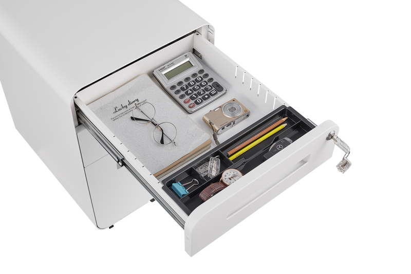 3 Drawer Mobile File Cabinet Under Desk Office,Simple Style Versatile Storage Cabinet for Legal/Letter/A4 Files, 5 Wheel Design Anti-Tilting Cold Rolled Steel Waterproof Moisture-Proof Black