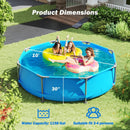 690/978/1158/1617 Gal Outdoor Family Swimming Pool with Metal Frame by LJGDeals
