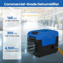 140 Pints Commercial Dehumidifier with Pump and Drain Hose by LJGDeals
