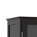 Minimalist Buffet Cabinet With Double Glass Doors And Drawer by HouseOfZazla