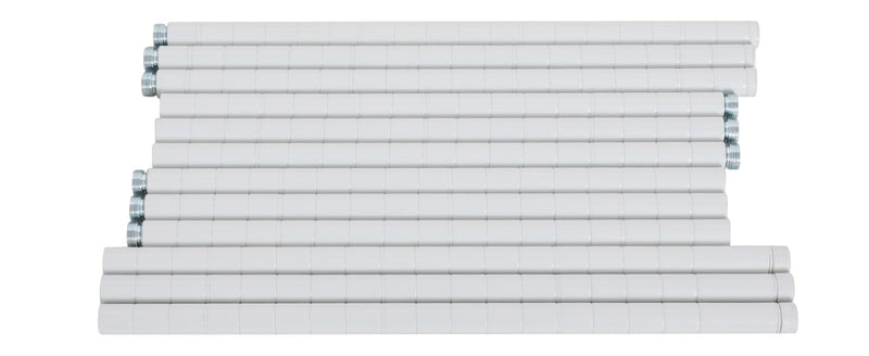 6 Tier Shelf Corner Wire Shelf Rack Adjustable Metal Heavy Duty Free Standing Corner Storage Display Chrome Rack for Bathroom, Living Room, Kitchen - White