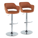 Margarite - Contemporary Ajustable Barstool With Swivel With Rounded T Footrest (Set of 2) by HouseOfZazla
