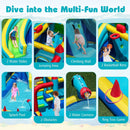 Inflatable Double Water Slide Park with Obstacle Course and Basketball Hoops by LJGDeals