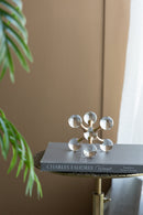 7.9" x 7.9" x 7.9" Clear and Gold Decorative Sculpture by HouseOfZazla