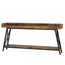 Extra Long Console Table For Living Room - Rustic Brown by HouseOfZazla