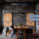 12FT Wood Double Sliding Barn Door Hardware