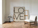Vintage Modern LOVE Typography Canvas Print