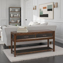 2 Drawer Sofa Table, 2 Tone - Brown by HouseOfZazla