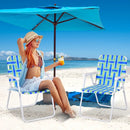 6 Pieces Folding Beach Chair Camping Lawn Webbing Chair by LJGDeals
