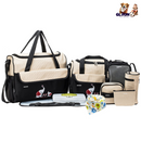 11Pcs Baby Nappy Diaper Bags Set for Mom Dad Mummy Shoulder Bags Multifunctional Diaper Handbags with Food Bag Bottle Bag Diaper Pad Burp Cloth 2 Hook